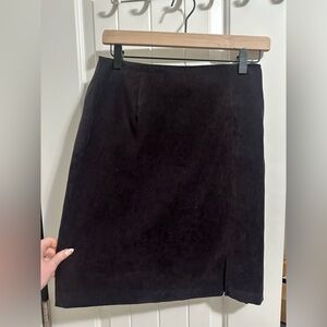 Maroon Suede Skirt